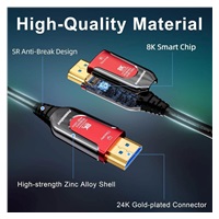 PREMIUMCORD Ultra High Speed HDMI 2.1 optický fiber kabel 8K@60Hz, zlacené 10m
