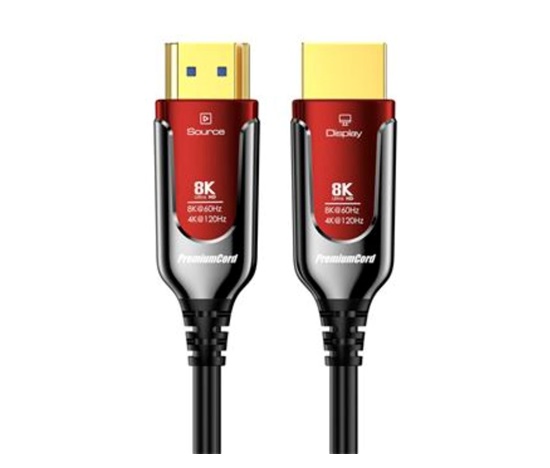 PREMIUMCORD Ultra High Speed HDMI 2.1 optický fiber kabel 8K@60Hz, zlacené 20m