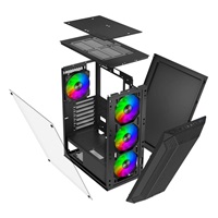 EVOLVEO Xenon, skříň ATX, 4x ARGB ventilátor 120mm, přední panel airflow mesh, černá