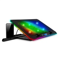 EVOLVEO Ania 9RGB, chladící podložka pod notebook, 6x ventilátor, RGB podsvícení ventilátorů a obvodu