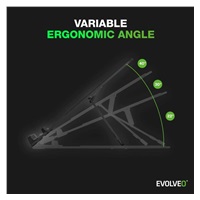 EVOLVEO TopLift, hliníkový podstavec pod notebook, černý