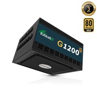 EVOLVEO G1200 zdroj 1200W, 80+ GOLD, ATX 3.1, aPFC, 140 mm ventilátor, záruka 3 roky, černý