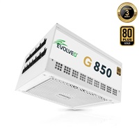 EVOLVEO G850 zdroj 850W, 80+ GOLD, ATX 3.1, aPFC, 140 mm ventilátor, záruka 3 roky, bílý