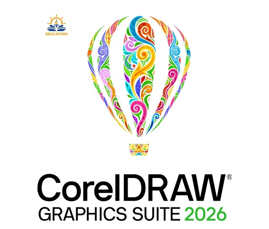 CorelDRAW Graphics Suite 2026 Education Perpetual License (incl. 1 Yr CorelSure Maintenance)(1-4)