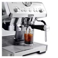 DeLonghi La Specialista Opera pákový kávovar, 1550 W, vestavěný mlýnek, parní tryska MyLatte, nerez