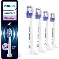 Philips HX6054/87 Sonicare Sensitive S2 4 ks, náhradní hlavice, standardní hlavice, nasazovací, bílá