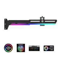 BAZAR - 1stCool Podpěra GPU Kovový držák ARGB, černá - Rozbaleno (Komplet)