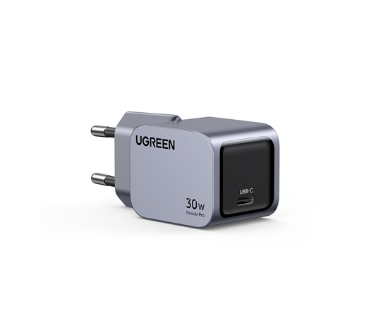 UGREEN síťová rychlonabíječka Nexode Pro 30W 1-Port USB-C, GaN, stříbrná