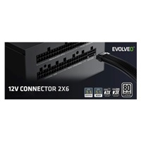 EVOLVEO P1200, zdroj 1200W, 80+ PLATINUM, ATX 3.1, aPFC, 140 mm ventilátor, plně modulární, 3 roky záruka, černý