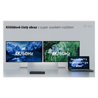 i-tec Thunderbolt 4 Intelligent Dual Display Docking Station, Power Delivery 90W