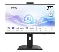 MSI PC AiO Modern AM273QP AI 1UMG-424XEU, Ultra 7 155H, 27" WQHD, Anti-Glare, 16GB, 1TB SSD, N/A, No OS, Black