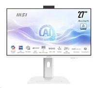MSI PC AiO Modern AM273QP AI 1UM-429XEU, Ultra 7 155H, 27" WQHD, Anti-Glare, 16GB, 512GB SSD, N/A, No OS, White