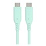 PREMIUMCORD Kabel USB-C na USB-C, 60W, 480Mbps, silikonový, tyrkysový, 1,5m