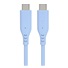 PREMIUMCORD Kabel USB-C na USB-C, 60W, 480Mbps, silikonový, modrý, 1,5m