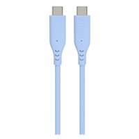 PREMIUMCORD Kabel USB-C na USB-C, 60W, 480Mbps, silikonový, modrý, 1,5m