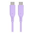 PREMIUMCORD Kabel USB-C na USB-C, 60W, 480Mbps, silikonový, fialový, 1,5m