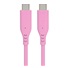 PREMIUMCORD Kabel USB-C na USB-C, 60W, 480Mbps, silikonový, růžový, 1,5m