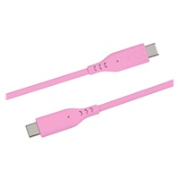 PREMIUMCORD Kabel USB-C na USB-C, 60W, 480Mbps, silikonový, růžový, 1,5m