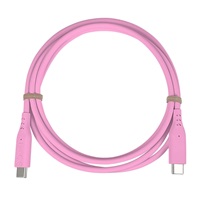 PREMIUMCORD Kabel USB-C na USB-C, 60W, 480Mbps, silikonový, růžový, 1,5m