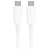 PREMIUMCORD Kabel USB-C na USB-C, 60W, 480Mbps, silikonový, bílý, 1,5m