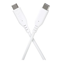 PREMIUMCORD Kabel USB-C na USB-C, 60W, 480Mbps, silikonový, bílý, 1,5m