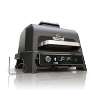 Ninja OG850EU Woodfire Pro XL, černý, elektrický gril a udírna, technologie Woodfire, teplotní sonda, 4v1 Airfryer
