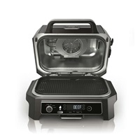 Ninja OG850EU Woodfire Pro XL, černý, elektrický gril a udírna, technologie Woodfire, teplotní sonda, 4v1 Airfryer