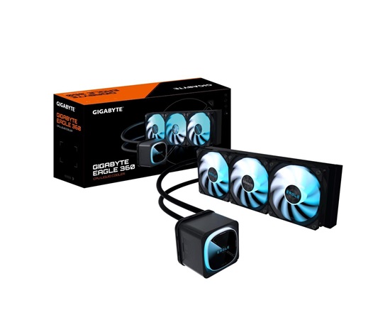 GIGABYTE Vodní chladič EAGLE 360, 3x120mm, ARGB, LGA1851, AM5, černá