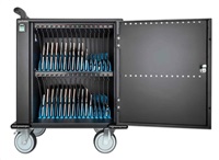 BAZAR - MANHATTAN nabíjecí vozík - 32 portů, 576 W, přepěťová ochrana, tichá ventilace, kovové pouzdro, černá - Poškozen