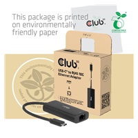 Club3D Adaptér USB-C na RJ45, 10Gb, M/F, 12cm