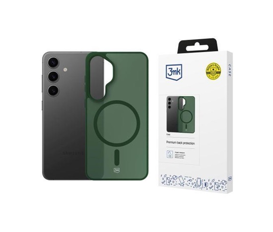 3mk ochranný kryt Smoke MagCase Green pro Samsung Galaxy S24