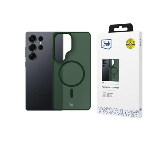 3mk ochranný kryt Smoke MagCase Green pro Samsung Galaxy S25 Ultra