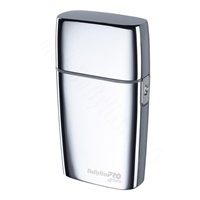 BaByliss PRO FXFS2E planžetový holicí strojek, stříbrný, celokovové provedení, dvojitá planžeta, síťový i aku provoz