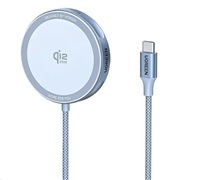 UGREEN magnetická bezdrátová nabíječka MagFlow Qi2.2 25W, MagSafe, stříbrná