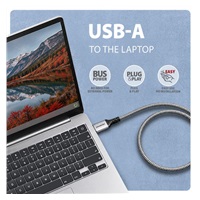AXAGON ADE-AM15, USB-A Gigabit Ethernet adaptér s integrovaným sieťovým CAT6 káblom RJ-45 (1,5 m)