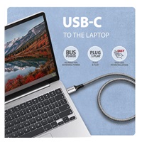 AXAGON ADE-CM15, USB-C Gigabit Ethernet adaptér s integrovaným sieťovým CAT6 káblom RJ-45 (1,5 m)