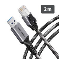 AXAGON ADE-AM20, USB-A Gigabit Ethernet adaptér s integrovaným sieťovým CAT6 káblom RJ-45 (2 m)
