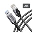 AXAGON ADE-AM20, USB-A Gigabit Ethernet adaptér s integrovaným sieťovým CAT6 káblom RJ-45 (2 m)