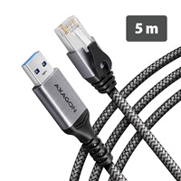 AXAGON ADE-AM50, USB-A Gigabit Ethernet adaptér s integrovaným sieťovým CAT6 káblom RJ-45 (5 m)