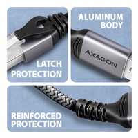 AXAGON ADE-AM50, USB-A Gigabit Ethernet adaptér s integrovaným sieťovým CAT6 káblom RJ-45 (5 m)