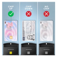 AXAGON CRE-SM4NC, USB-C čítačka kontaktných kariet ID card (eID klient), stojanková, kábel 1.2 m