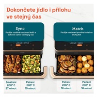 Cosori Dual Blaze TwinFry chytrá horkovzdušná fritéza 10 L, keramika, černá