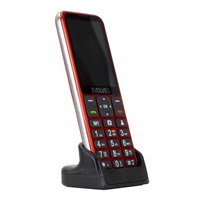 BAZAR - EVOLVEO EasyPhone LT, mobilní telefon pro seniory s nabíjecím stojánkem, červená - Po opravě (Komplet)