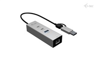i-tec USB-C/USB-A Metal HUB 3 (2x USB-C, 1x USB-A) Port + 2.5GLAN