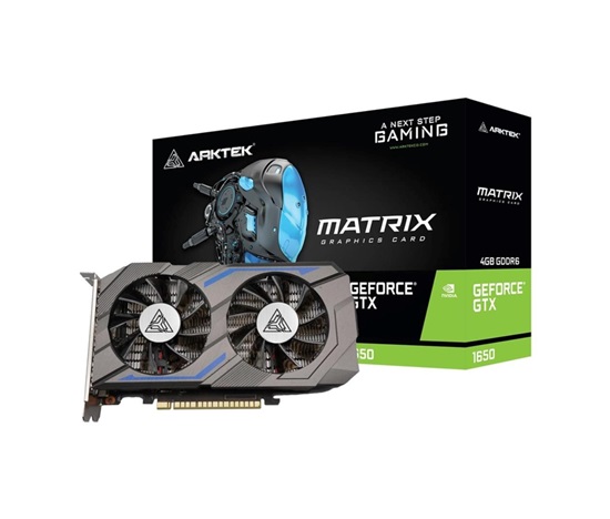 ARKTEK VGA NVIDIA GeForce GTX 1650 Matrix 4GB, GTX 1650, 4GB GDDR6, 1xDP, 1xHDMI, 1xDVI
