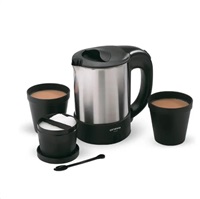 Orava elektrická cestovní konvice, 0,5 l, automatické vypnutí, ochrana proti přehřátí, krytá topná spirála, příslušentsv
