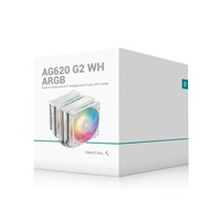 DEEPCOOL CPU Chladič AG620 G2 WH ARGB, 2x120mm, ARGB, LGA1851, AM5, bílá