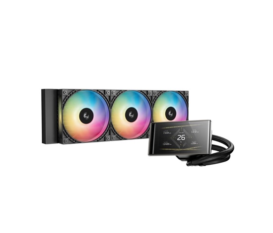 DEEPCOOL Vodní chladič LT360 VISION ARGB, 3x120mm, ARGB, AM5, LGA1851, černá
