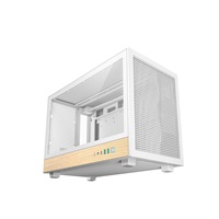 DEEPCOOL Case CH260 WOOD WH, mATX, Průhledná bočnice, bílo-dřevěná