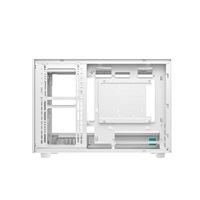 DEEPCOOL Case CH260 WOOD WH, mATX, Průhledná bočnice, bílo-dřevěná